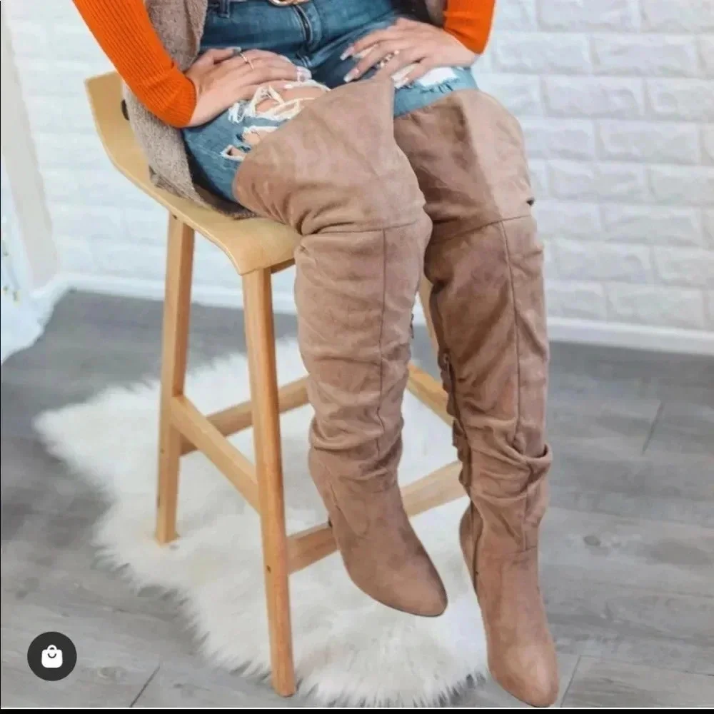 Knee high thigh high boots